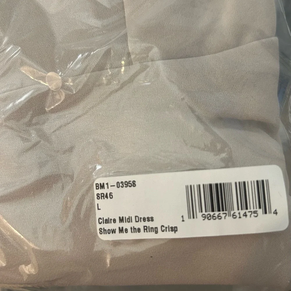 SHOW ME YOUR MUMU Claire Show me the Ring crisp Chiffon Midi Dress Bridesmaid - Picture 3 of 16